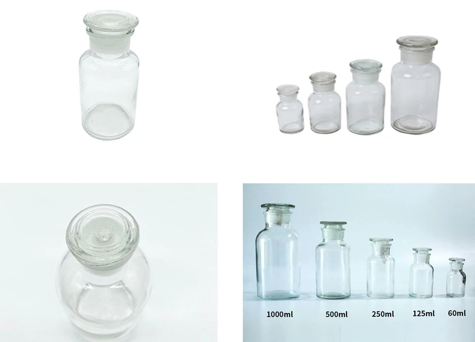 Wide Mouth Amber 125ml Glass Reagent Bottle