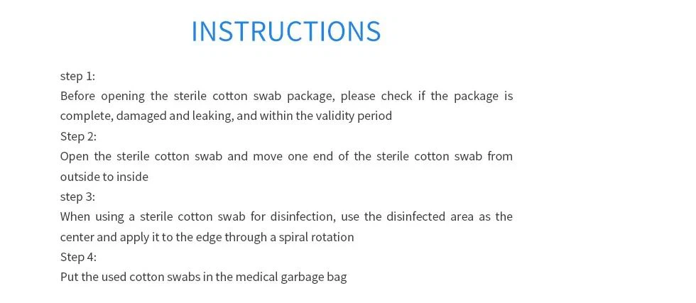 disposable sterile cotton swab